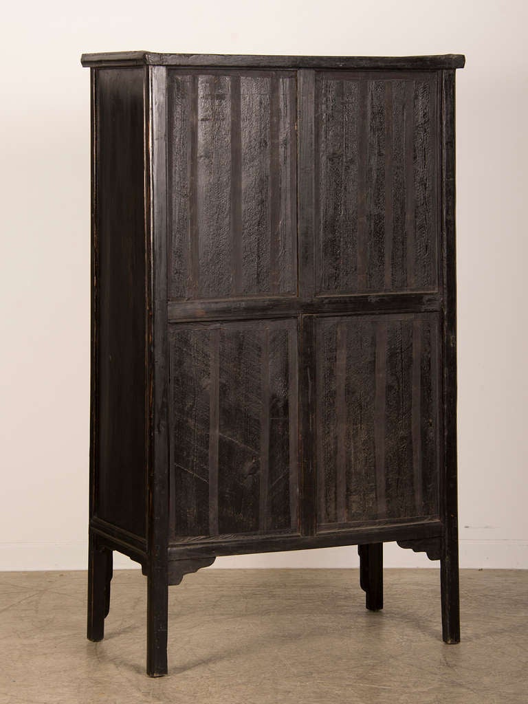 Black Lacquer Two Door Cabinet from the Kuang Hsu Period in China c.1875 1