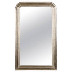 Louis Philippe Silver Gilt Frame Mirror, France circa 1900 (33 1/2"w x 54"h)