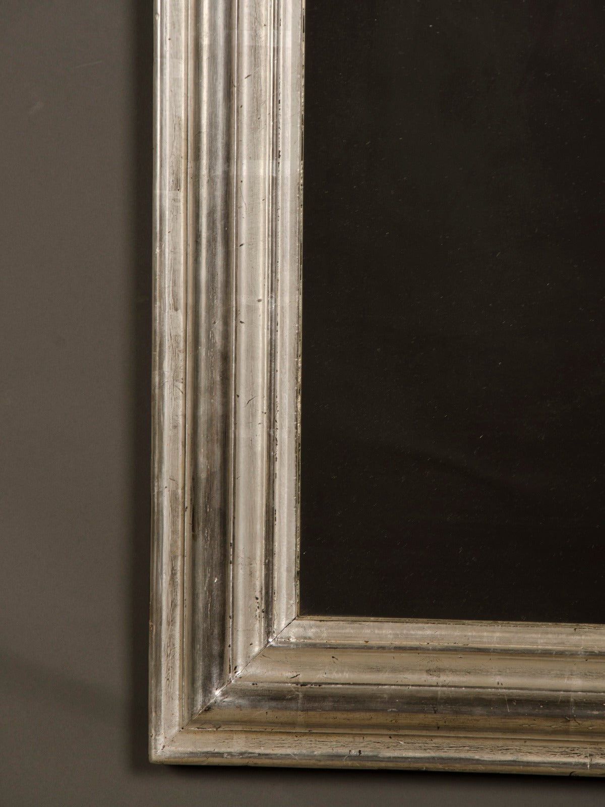 Louis Philippe Silver Gilt Frame Mirror, France circa 1900 (33 1/2