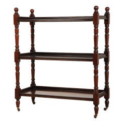 Elegant mahogany butler's stand/etagere from England c. 1860