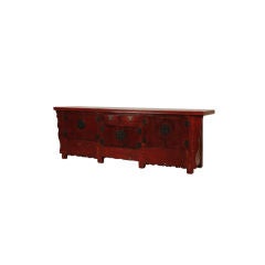 Kuang Hsu period red lacquer buffet from China c. 1875
