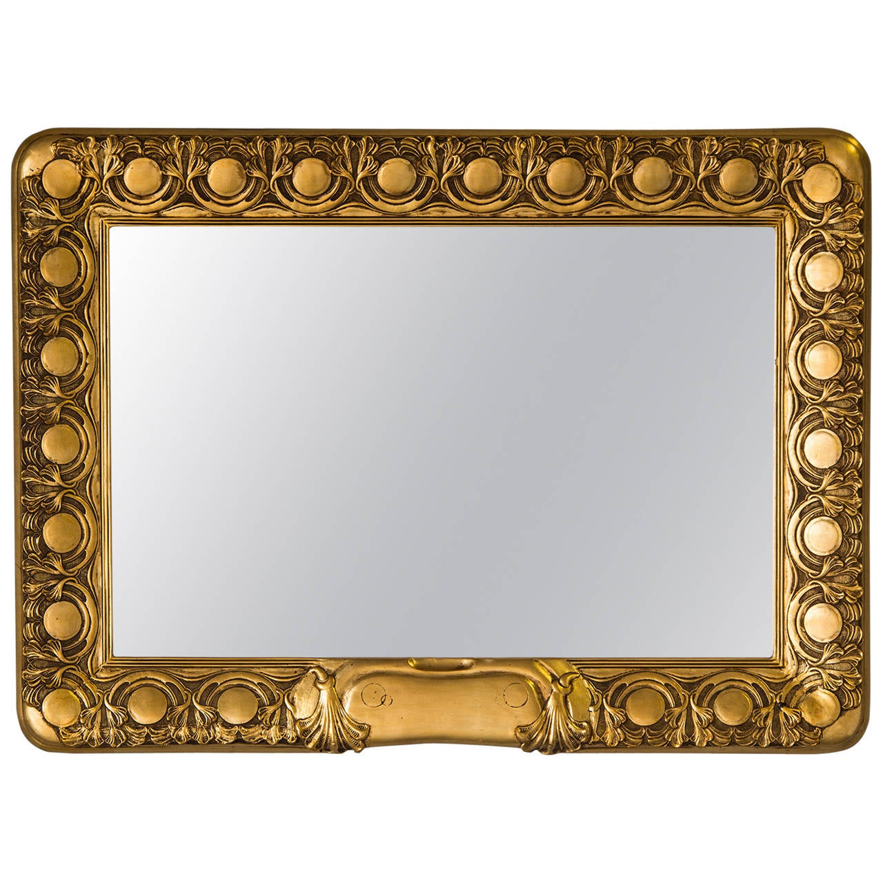 Antique Austrian Art Nouveau Giltwood Frame Mirror, circa 1890 at 1stDibs