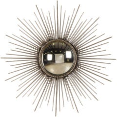 Mid century modern sunburst mirror from France c. 1940