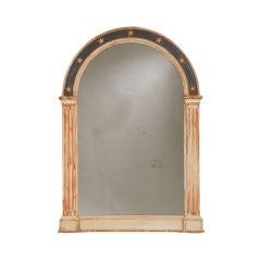 Painted and gilt overmantle mirror from France c. 1880
