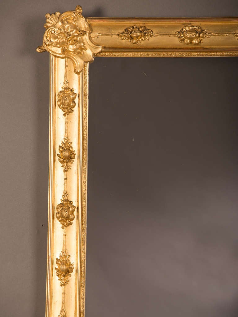 William Kent Style Gilded Frame Mirror, England circa 1890 (33"w x 55 1