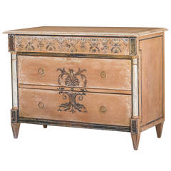 Empire Period Neoclassical Painted Chest of Drawers, Germany circa 1820