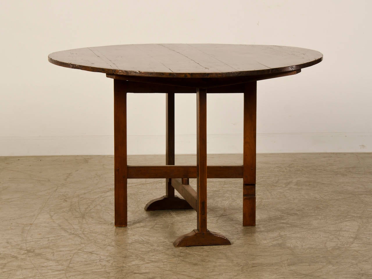 Dark Cherrywood Tilt-Top Wine Table, France circa 1860