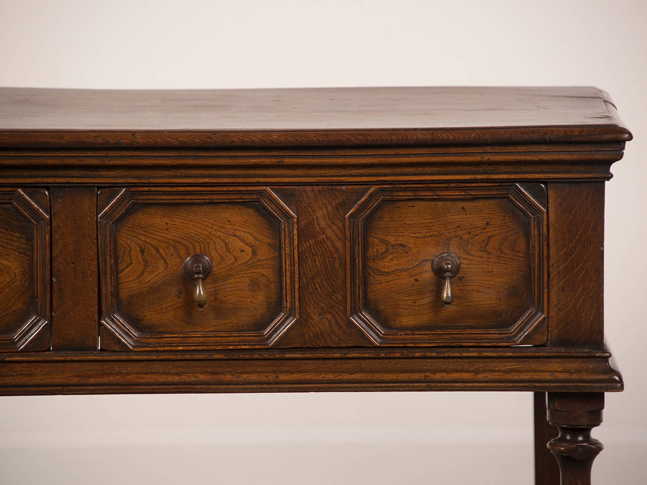 Late 19th Century Jacobean Revival Oak Serving Table, England circa 1885