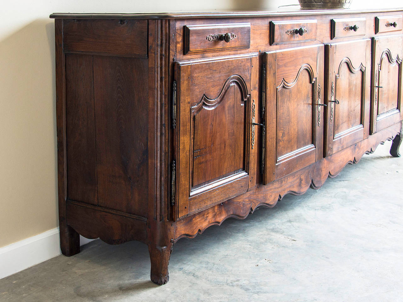 French Louis XV Style Walnut Enfilade, France circa 1875