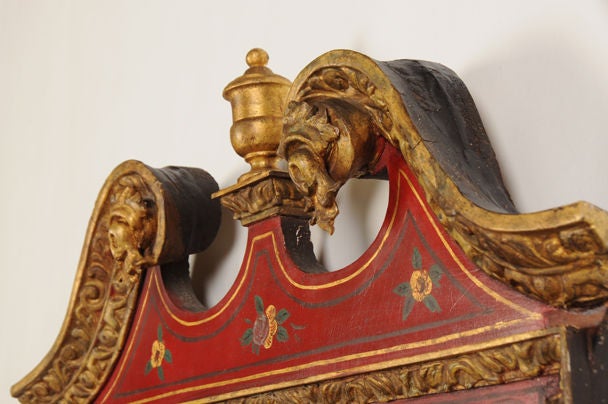 George II Style Chinoiserie Scarlet Lacquer Mirror, England c. 1860 3