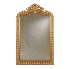 Antique Louis Philippe style gold leaf mirror from France c. 1880