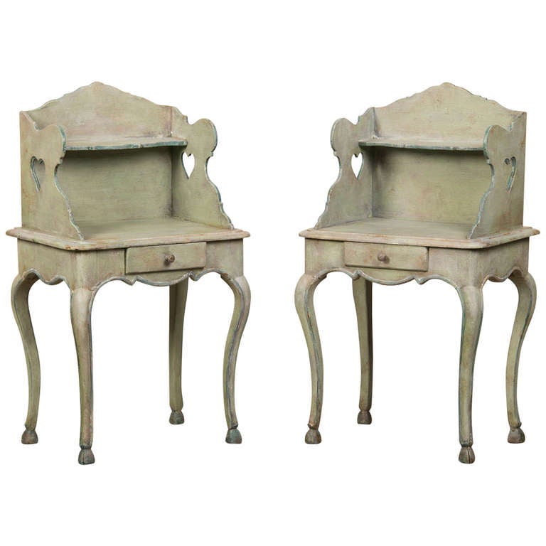 Pair Antique Italian Painted Side Tables circa 1850 For Sale at 1stDibs