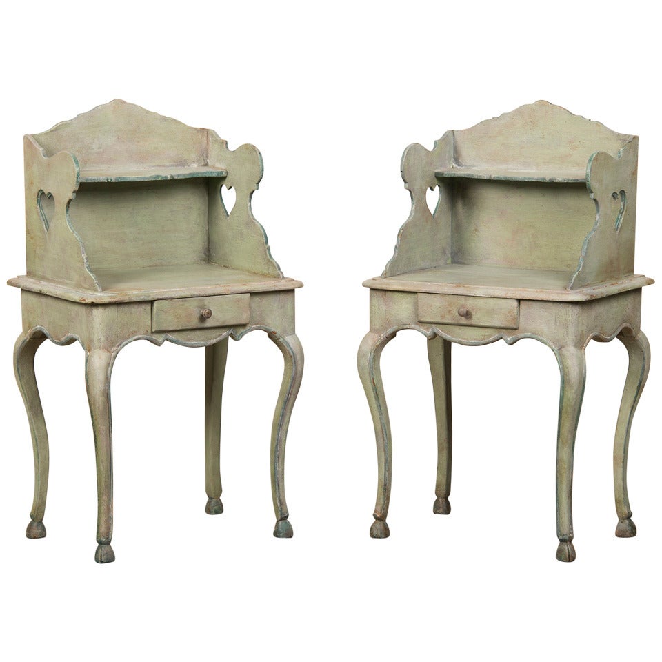 Pair Antique Italian Painted Side Tables circa 1850 For Sale