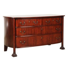 Antique Edwardian period mahogany chest from England c. 1910