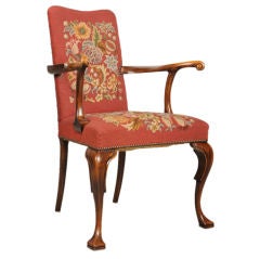 Queen Anne style walnut armchair From England c. 1875