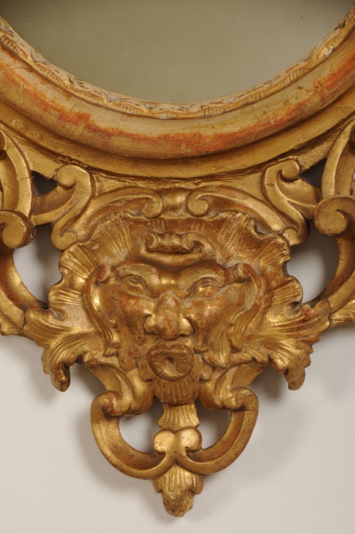 Antique Italian Neoclassical Gold Leaf Venetian Mirror, circa 1790 In Excellent Condition For Sale In Houston, TX