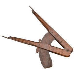 Extra Large Wooden Compass, France, circa 1890