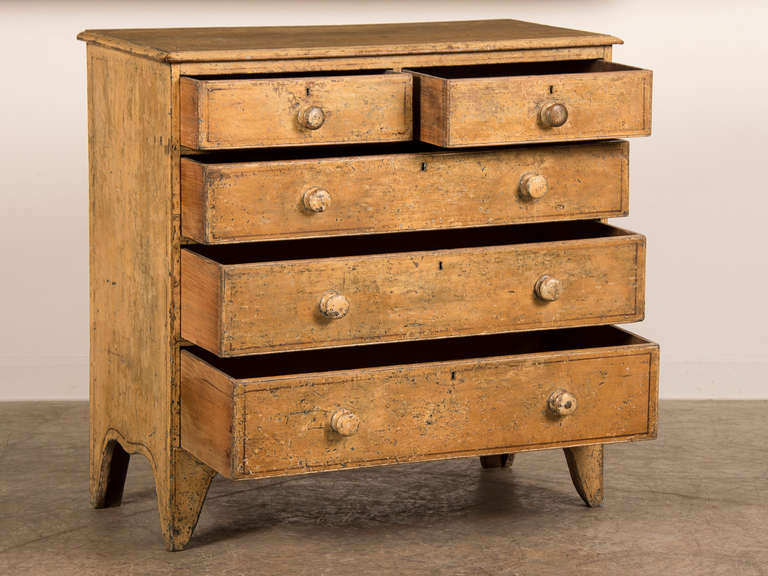 Receive our new selections direct from 1stdibs by email each week. Please click “Follow Dealer” button below and see them first!

This antique chest has a classic configuration of two short drawers mounted over three long drawers that was