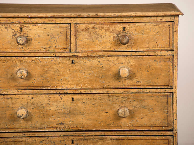 Antique English George III Period Painted Chest of Drawers, circa 1830 1