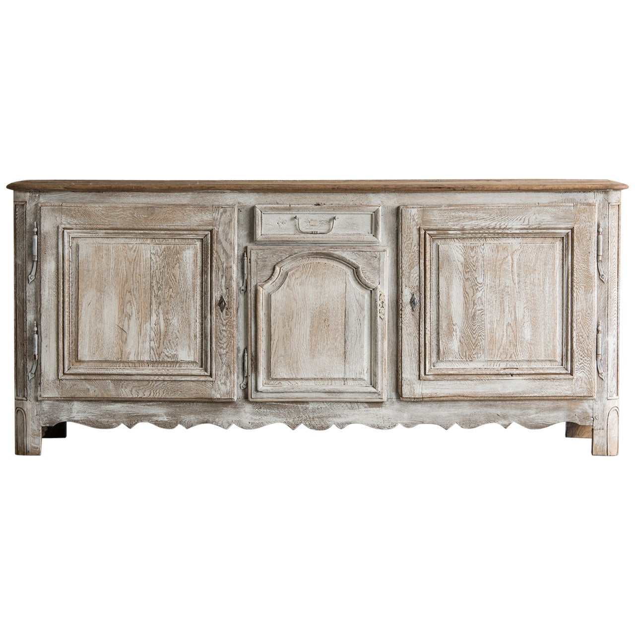 Régence Painted Oak Buffet with Three Doors, France, circa 1730