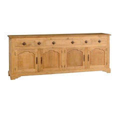 Handsome weathered pale oak buffet from France c. 1895