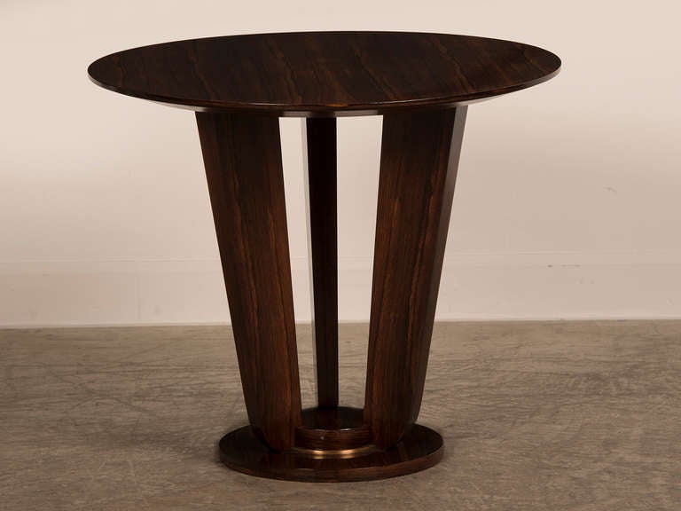 French Art Deco Period Palisander Wood Table, France, circa 1930