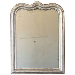 Louis Philippe Silver Mirror, Mercury Glass, France circa 1850 (42"w x 56"h)