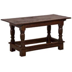 English Antique Jacobean Style Oak Refectory Table or Sofa Table circa 1825 10
