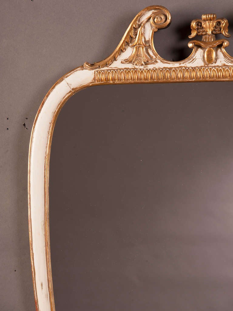 Mid-20th Century Vintage Italian Neoclassical Style Painted Mirror, circa 1940 For Sale