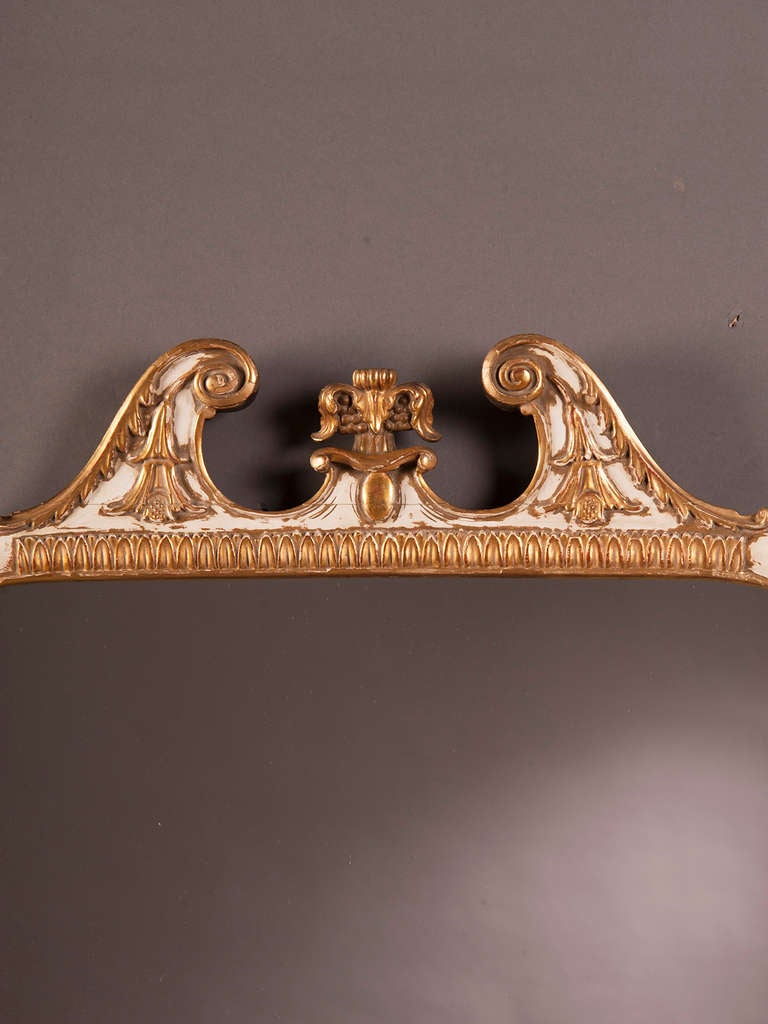 Vintage Italian Neoclassical Style Painted Mirror, circa 1940 In Excellent Condition For Sale In Houston, TX