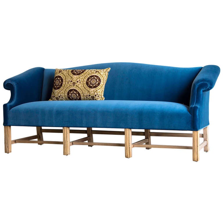 Antique English III Style Mahogany Sofa, circa 1875 For Sale at