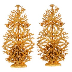 Gorgeous candlesticks coated in gold from France