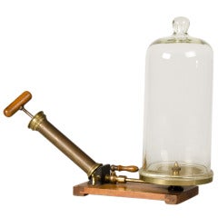 A Table Top Vacuum Chamber With Original Glass, England C.1885