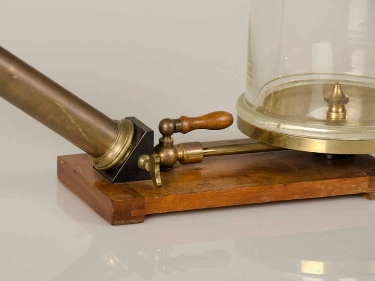19th Century A Table Top Vacuum Chamber With Original Glass, England C.1885