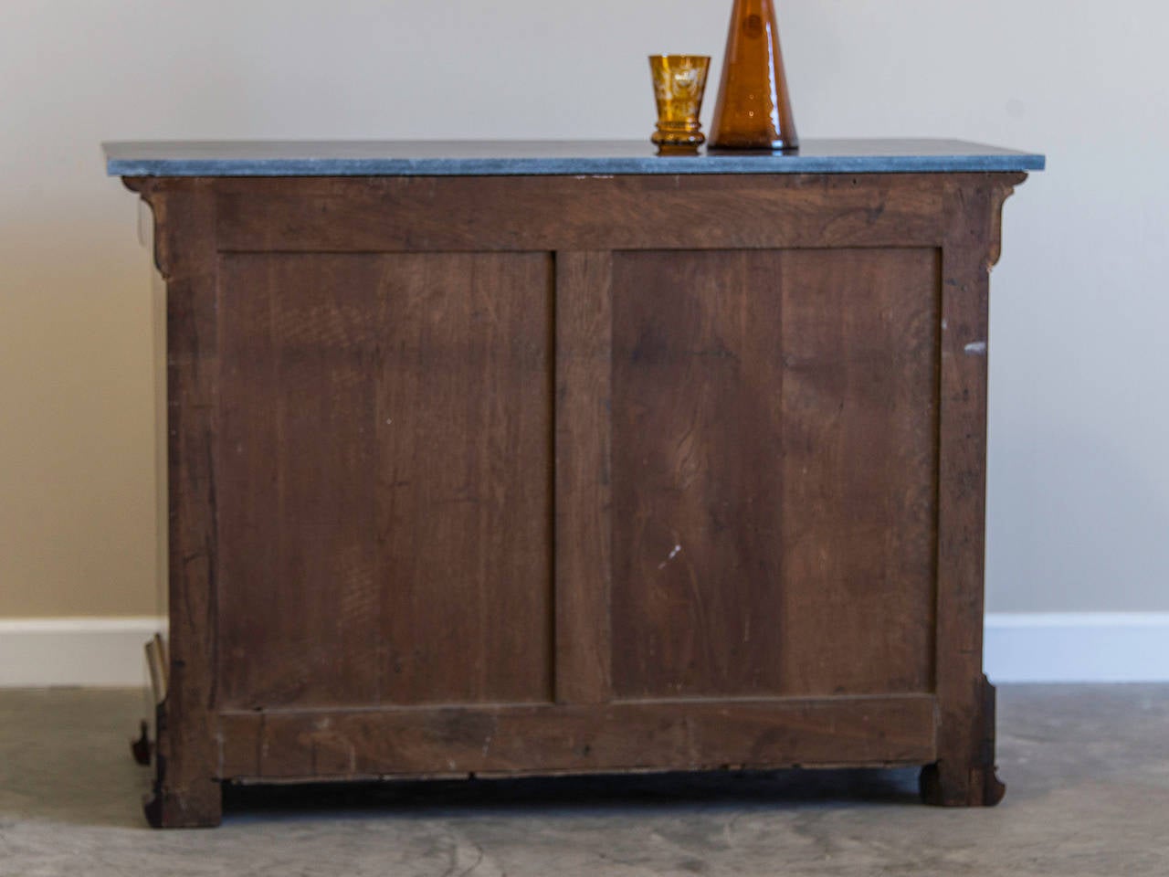 Louis Philippe Mahogany Chest, Beech Inlay, Marble Top, France, circa 1840 2