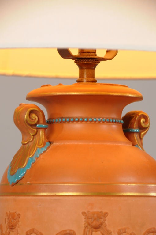 Antique Italian Neoclassical Terracotta Urn Now Mounted as a Lamp, circa 1880 2