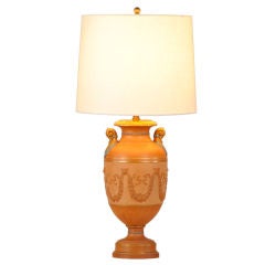 Antique Italian Neoclassical Terracotta Urn Now Mounted as a Lamp, circa 1880