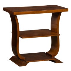 Vintage French Art Deco Period Walnut Side Table, Paris, circa 1940