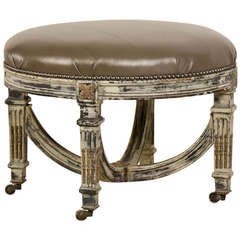 Louis XVI style circular tabouret (stool in French), France c.1890