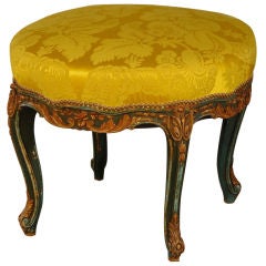 Louis XV Style Painted and Gilded Circular Tabouret, France c. 1870