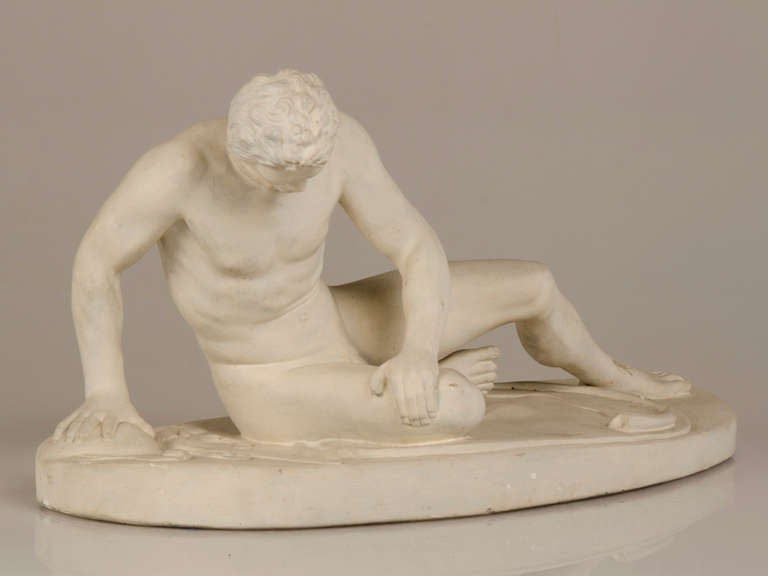 Antique Italian "Dying Gaul" Plaster Cast Rome circa 1900