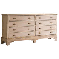 Painted Double Wide Chest of Drawers, France circa 1910