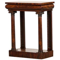English Antique William IV Period Mahogany Console Table with Drawer circa 1835