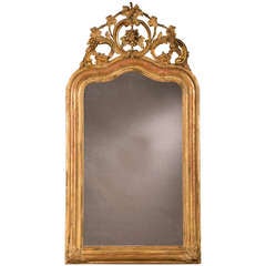 Louis Philippe style gold leaf frame with the original mirror, France c.1880