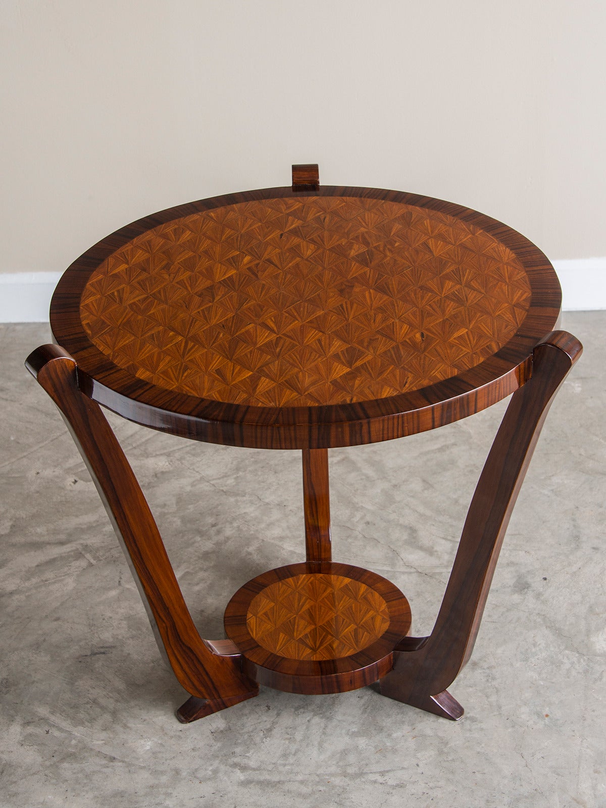 Mid-20th Century French Art Deco Palisander Table, Inlaid Detail, France, circa 1930