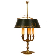 Empire style brass bouillotte lamp from France c. 1860