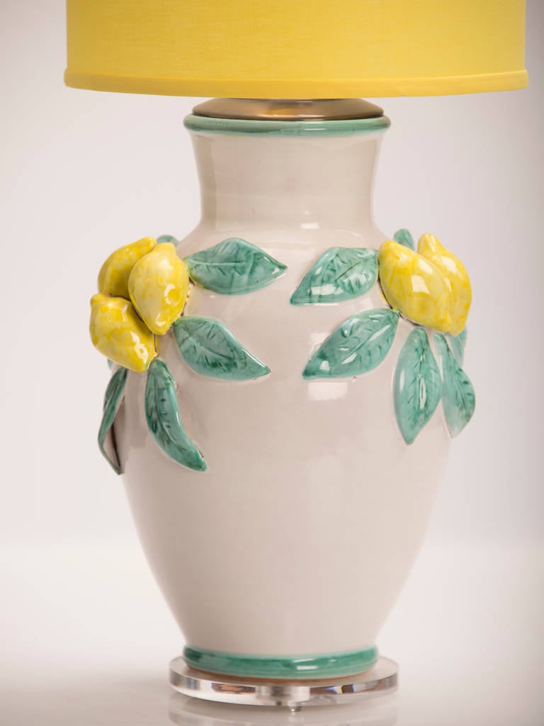 Rustic Handmade, Glazed Terra Cotta Vintage Italian Vase by Solimene as a Custom Lamp