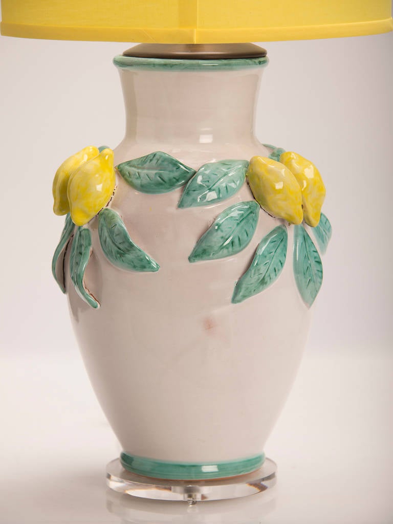 20th Century Handmade, Glazed Terra Cotta Vintage Italian Vase by Solimene as a Custom Lamp