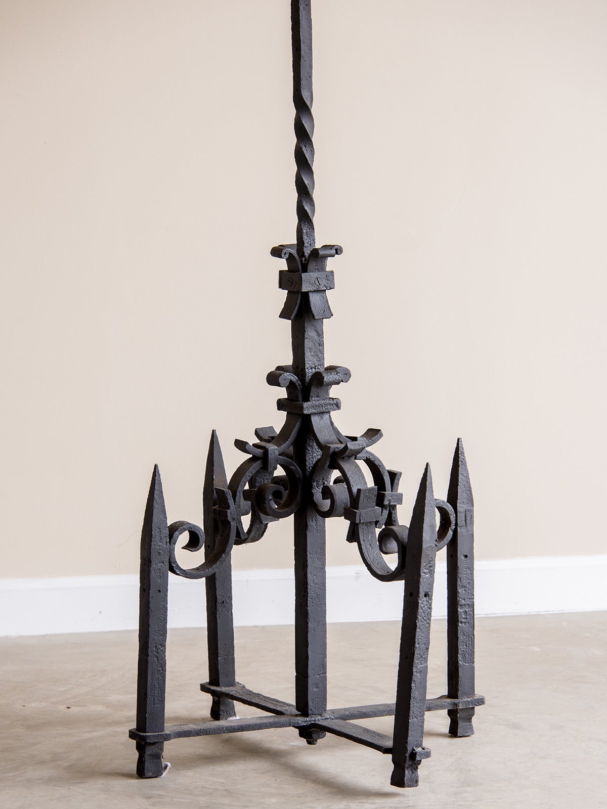 Enormous Handmade Antique French Iron Hunting Motif Weather Vane, circa 1900 For Sale 2