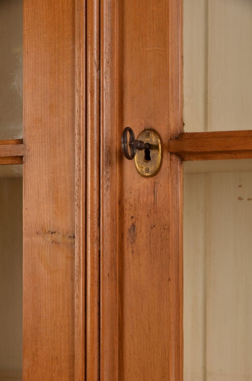 Antique English George III Style Pine Bookcase or Display Cabinet, circa 1860 3